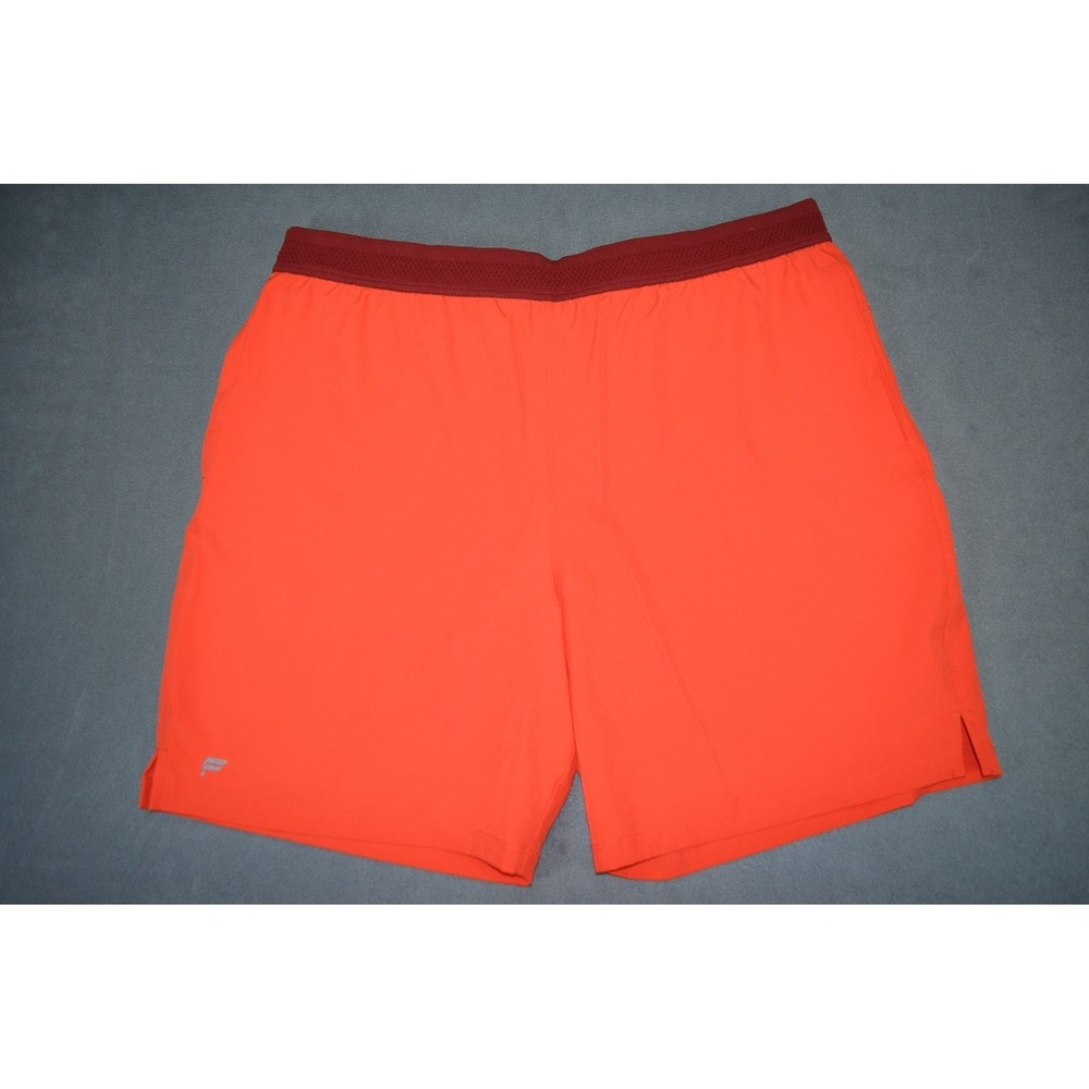 Fabletics The Fundamental Shorts Men's XL Orange Lined Gym Workout